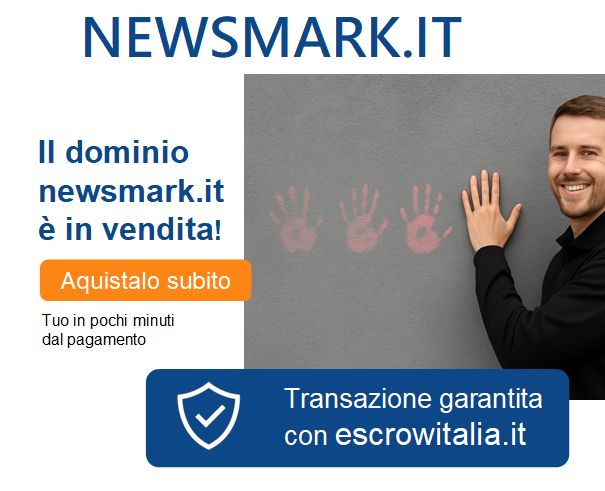 Visual branding del dominio newsmark.it per media e informazione digitale